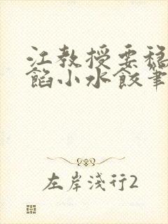 江教授要稳住肉馅小水饺笔趣阁封面