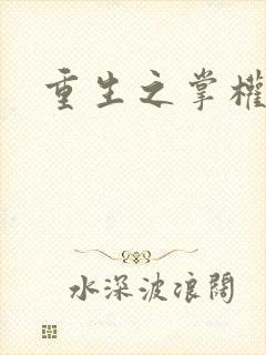 重生之掌权天下