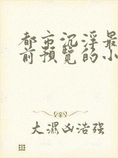 都市沉浮最快超前预览的小说3030