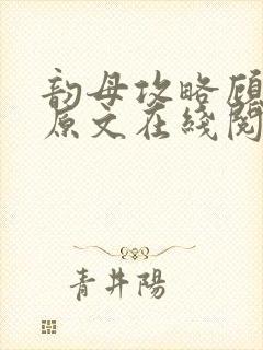 韵母攻略顾小暖原文在线阅读