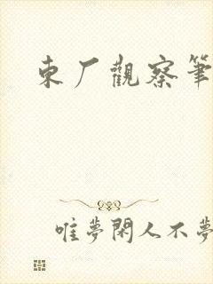 东厂观察笔记封面