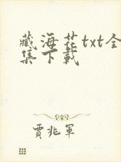 藏海花txt全集下载封面