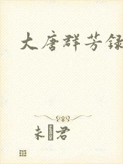 大唐群芳录封面