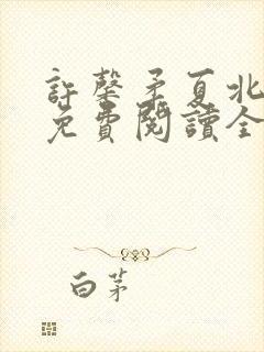 许馨柔夏北小说免费阅读全文下载