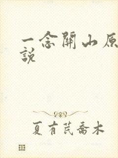 一念关山原著小说