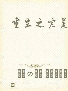 重生之完美一生封面