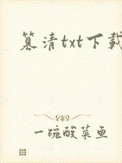 篡清txt下载封面