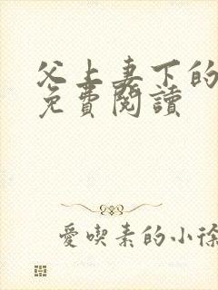 父上妻下的小说免费阅读