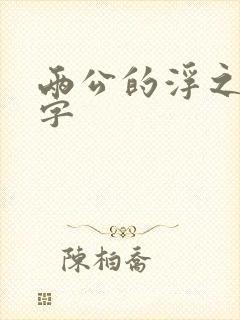 两公的浮之手中字