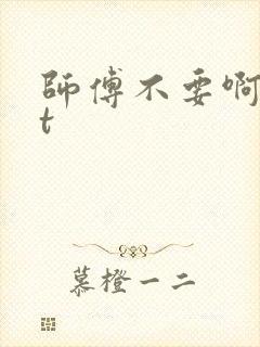 师傅不要啊txt封面