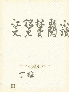 江铭林熙小说全文免费阅读