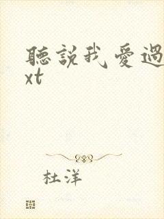 听说我爱过你txt