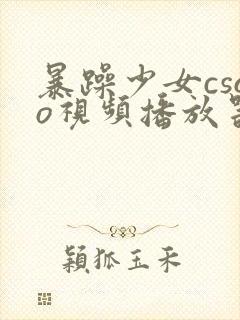 暴躁少女csgo视频播放器推荐