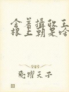 含着摄政王的紫根上朝是啥小说