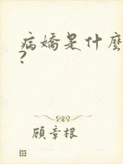 病娇是什么意思?封面