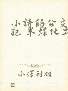 小诗的公交车日记 半煤化工