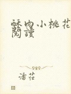 酥肉小桃花全文阅读