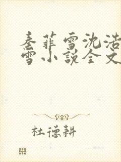 秦菲雪沈浩秦菲雪小说全文免费阅读求书