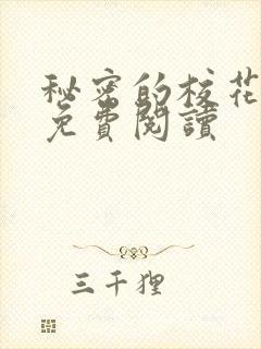 秘密的校花小说免费阅读封面