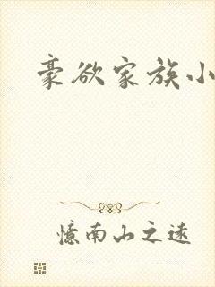 豪欲家族小说封面