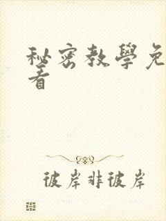 秘密教学免费观看