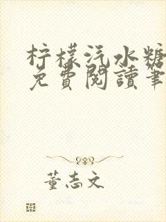 柠檬汽水糖全文免费阅读笔趣阁封面