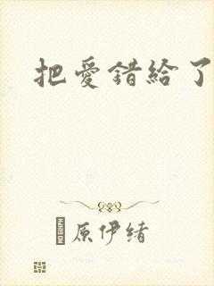 把爱错给了你封面