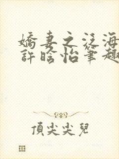 娇妻之泛海之舟许晗怡笔趣阁