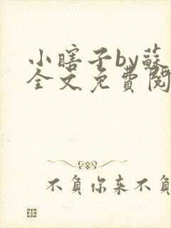 小瞎子by苏软全文免费阅读