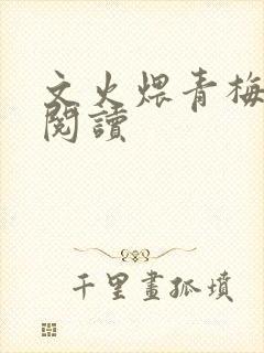 文火煨青梅免费阅读封面