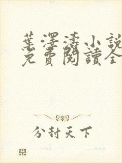 叶泽涛小说全文免费阅读全文