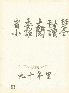 省委大秘楚东恒小说阅读全文