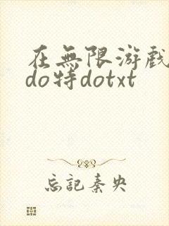 在无限游戏大里do特dotxt