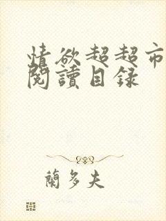 情欲超超市二全阅读目录封面