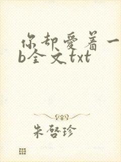 你却爱着一个sb全文txt封面