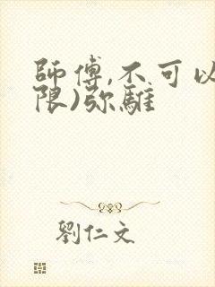 师傅,不可以(限)弥骓封面