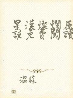 星汉灿烂原著小说免费阅读