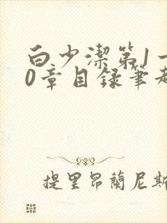 白少洁第1一40章目录笔趣阁