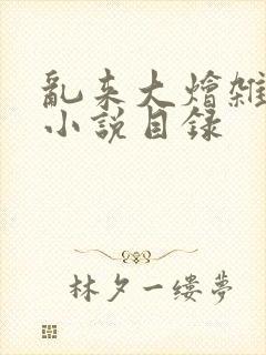 乱来大烩杂肉欲小说目录封面