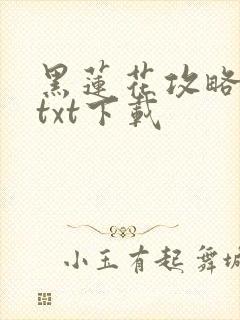 黑莲花攻略手册txt下载封面