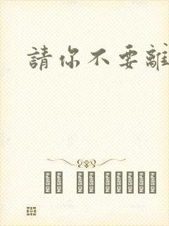 请你不要离开我