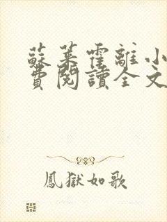 苏莱霍离小说免费阅读全文