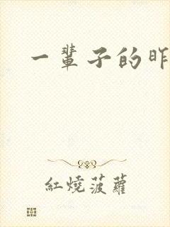 一辈子的昨天封面