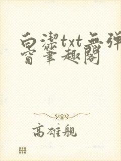 白洁txt无弹窗笔趣阁
