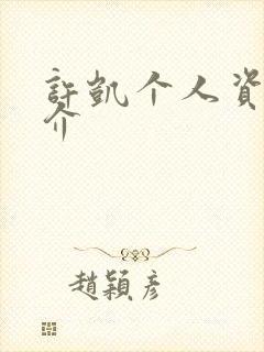 许凯个人资料简介封面