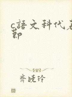 c语文科代表一节