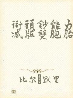 街头钞能力无删减版双胞胎封面