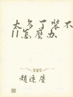 太多了装不下h11怎么办