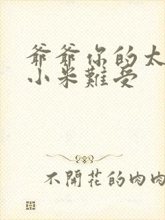 爷爷你的太大了小米难受封面