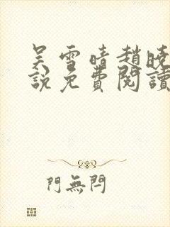 吴雪晴赵晓东小说免费阅读